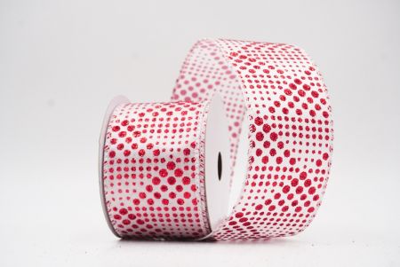 Biała elegancka wstążka z ornamentami na Boże Narodzenie_KF9705GC-1-1