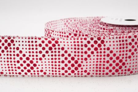 Biała elegancka wstążka z ornamentami na Boże Narodzenie_KF9705GC-1-1