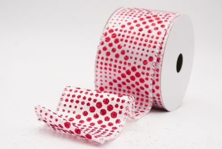 Biała elegancka wstążka z ornamentami na Boże Narodzenie_KF9705GC-1-1