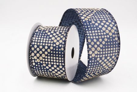 Niebieska elegancka wstążka z ornamentami na Boże Narodzenie_KF9705GC-4-4