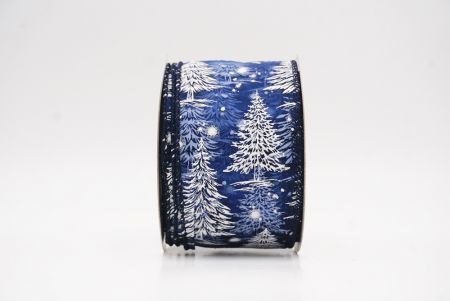 नीला नॉर्डिक क्रिसमस ट्री और स्नोफ्लेक वायर्ड रिबन_KF9715GC-4-4