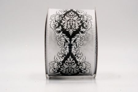 Белая_дамасская элегантная лента_KF9723GC-1-1