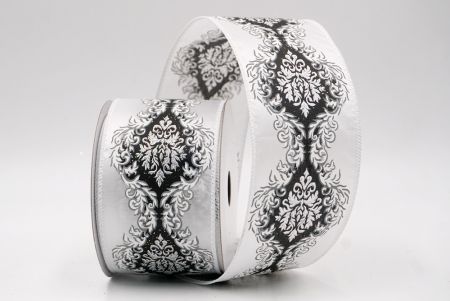 Белая_дамасская элегантная лента_KF9723GC-1-1