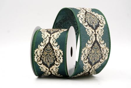 Зеленая_дамасская элегантная лента_KF9723GC-3-127