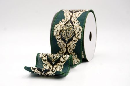 Зеленая_дамасская элегантная лента_KF9723GC-3-127