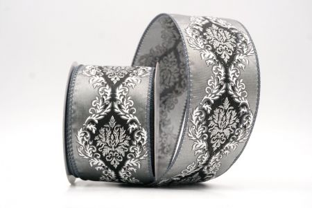 Серая_дамасская элегантная лента_KF9723GC-50-123