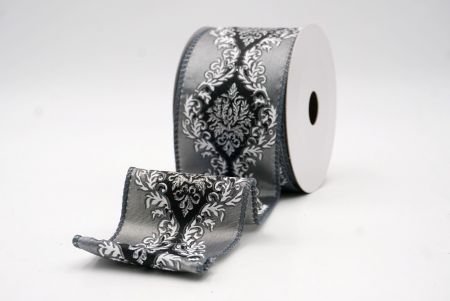 Серая_дамасская элегантная лента_KF9723GC-50-123