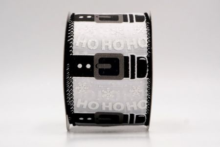White_Santa Belt Ho Ho Ho Wired Ribbon_KF9728GC-1-53