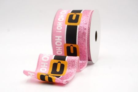 Pink_Santa Belt Ho Ho Ho Wired Ribbon_KF9729GC-5-5
