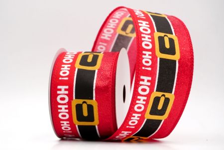 Red_Santa Belt Ho Ho Ho Wired Ribbon_KF9729GC-7-7