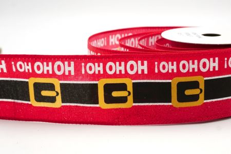Red_Santa Belt Ho Ho Ho Wired Ribbon_KF9729GC-7-7