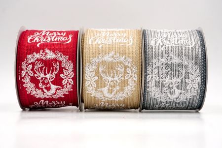 Ruban en fil de fer Renne Joyeux Noël_KF9732.KF9733.KF9734