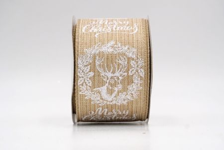 Kaki_Ruban en fil de fer Renne Joyeux Noël_KF9734GC-13-183