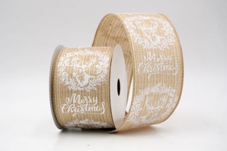 Kaki_Ruban en fil de fer Renne Joyeux Noël_KF9734GC-13-183