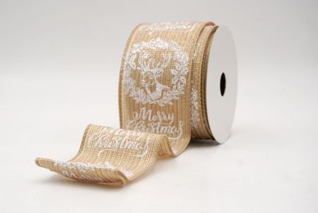 Kaki_Ruban en fil de fer Renne Joyeux Noël_KF9734GC-13-183