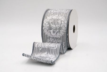 Gris_Ruban en fil de fer Renne Joyeux Noël_KF9734GC-50-123