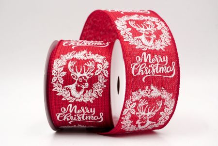 Rouge_Ruban en fil de fer Renne Joyeux Noël_KF9734GC-7-169