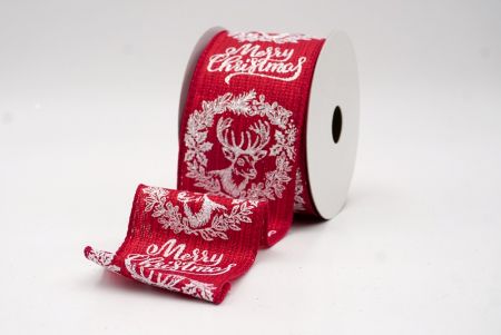 Rouge_Ruban en fil de fer Renne Joyeux Noël_KF9734GC-7-169