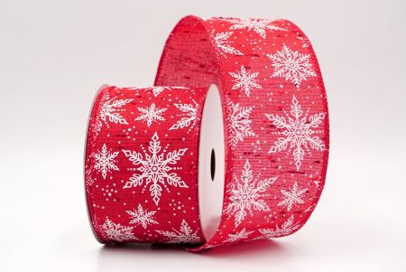 Red_Festive Winter Snowflake Wired Ribbon_KF9738GC-7-7