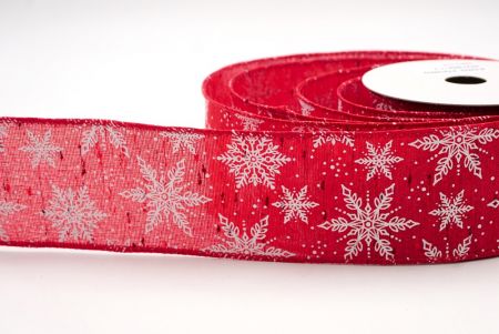 Red_Festive Winter Snowflake Wired Ribbon_KF9738GC-7-7