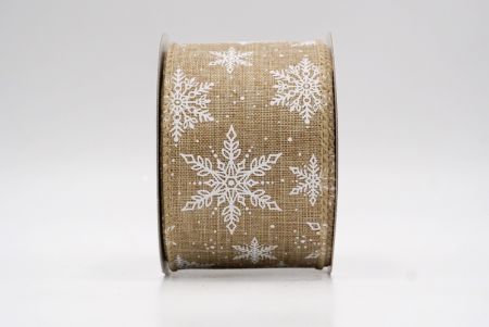 Natural_Festive Winter Snowflake Wired Ribbon_KF9739GC-14-183