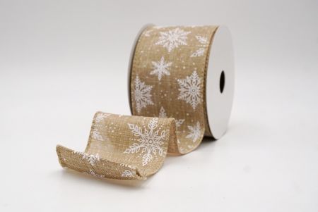 Natural_Festive Winter Snowflake Wired Ribbon_KF9739GC-14-183