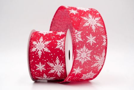 Red_Festive Winter Snowflake Wired Ribbon_KF9739GC-7-7