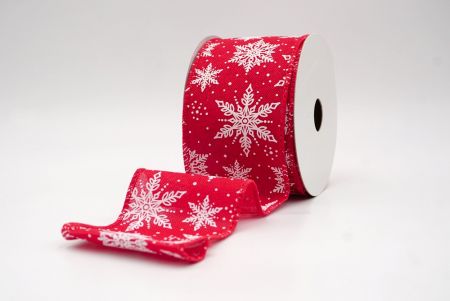 Red_Festive Winter Snowflake Wired Ribbon_KF9739GC-7-7