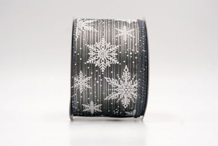 Gray_Festive Winter Snowflake Wired Ribbon_KF9741GC-50-123