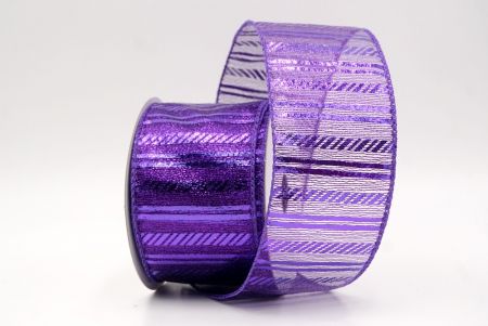 Violet_Shimmer Horizontal Bar Wired Ribbon_KF9742GC-34-34