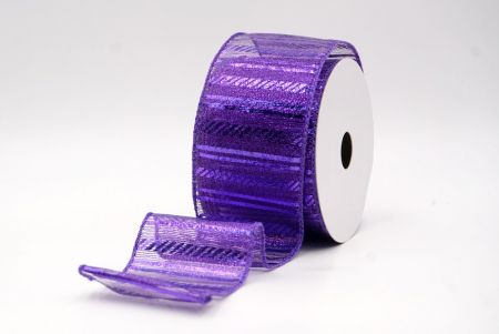 Violet_Shimmer Horizontal Bar Wired Ribbon_KF9742GC-34-34