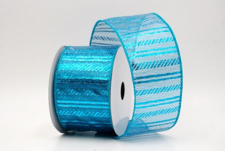 Blue_Shimmer Horizontal Bar Wired Ribbon_KF9742GC-55-55