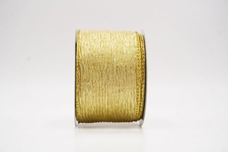 Lt. Brown - Gold Metallic Shine Holiday Wired Ribbon_KF9746G-13