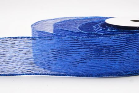 Blue Metallic Shine Holiday Wired Ribbon_KF9746GB-4