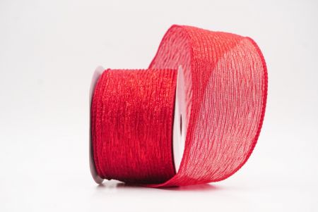 Red Metallic Shine Holiday Wired Ribbon_KF9746GC-7-7
