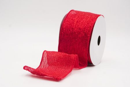 Red Metallic Shine Holiday Wired Ribbon_KF9746GC-7-7
