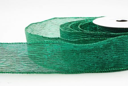 Green Metallic Shine Holiday Wired Ribbon_KF9746GH-3