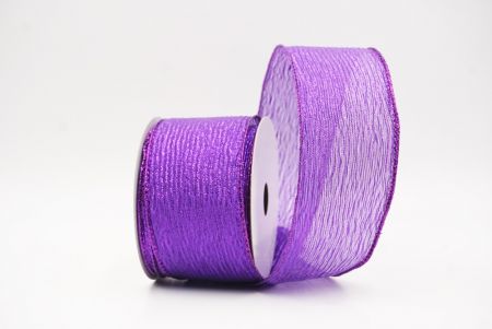 Purple Metallic Shine Holiday Wired Ribbon_KF9746GP-34