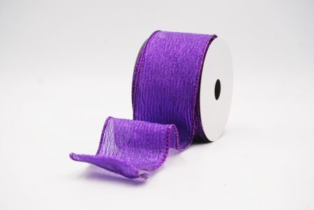 Purple Metallic Shine Holiday Wired Ribbon_KF9746GP-34