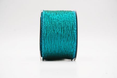 Aqua Green Metallic Shine Holiday Wired Ribbon_KF9746GT-55