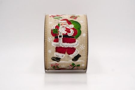 Ruban filaire de Père Noël joyeux et de sac à cadeaux_Kaki_KF9755GC-13-183