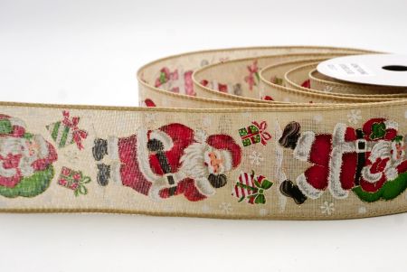 Ruban filaire de Père Noël joyeux et de sac à cadeaux_Kaki_KF9755GC-13-183