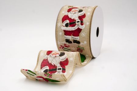 Ruban filaire de Père Noël joyeux et de sac à cadeaux_Kaki_KF9755GC-13-183