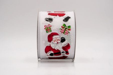 Ruban filaire de Père Noël joyeux et de sac à cadeaux_Blanche_KF9756GC-1-1
