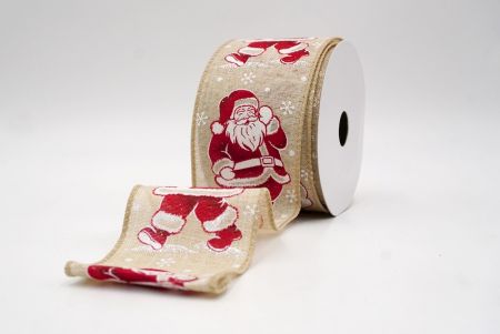 Ruban filaire de Père Noël joyeux et de sac à cadeaux_Kaki_KF9758GC-13-183