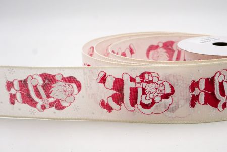 Ruban filaire de Père Noël joyeux et de sac à cadeaux_Crème_KF9758GC-2-2