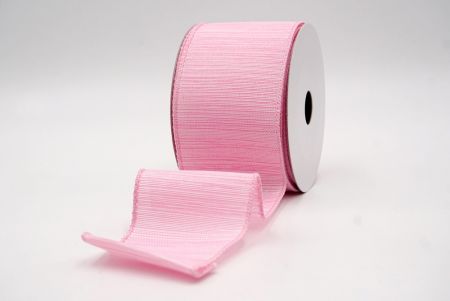 Ροζ_Παστέλ Χρώμα Ψεύτικη Λινάτσα Σατέν Κορδέλα_KF9787GC-5-5