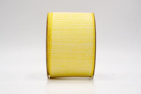 Κίτρινο_Παστέλ Χρώμα Ψεύτικη Λινάτσα Σατέν Κορδέλα_KF9787GC-6-6