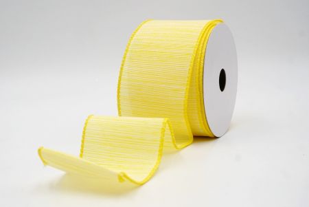 Κίτρινο_Παστέλ Χρώμα Ψεύτικη Λινάτσα Σατέν Κορδέλα_KF9787GC-6-6