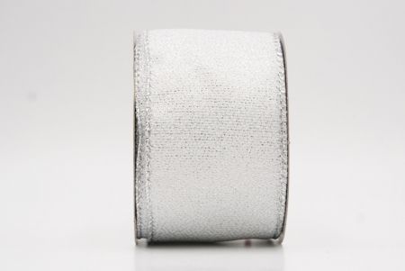 Ruban Filé Métallique Sophistiqué Blanc - Argent Brillant_KF9788G-1